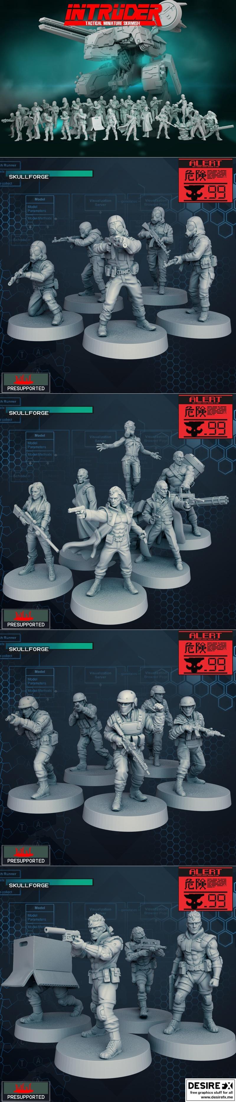 Skullforge Studios《入侵者》角色3D打印模型|Skullforge Studios – Release 2 Intruder December 2023 – 3D Print Model STL