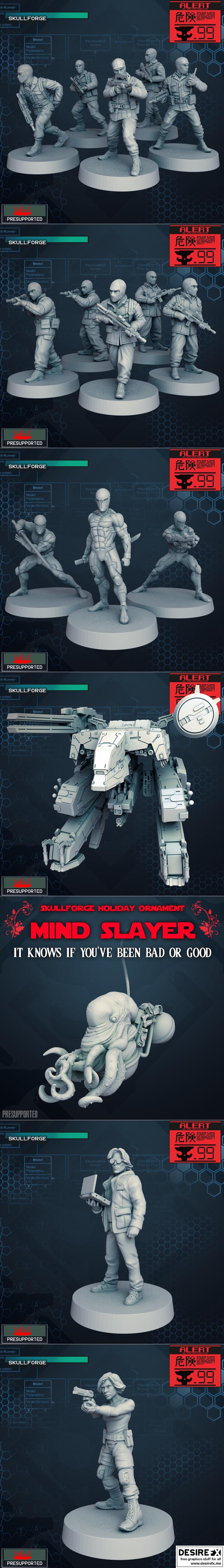 Skullforge Studios《入侵者》角色3D打印模型|Skullforge Studios – Release 2 Intruder December 2023 – 3D Print Model STL