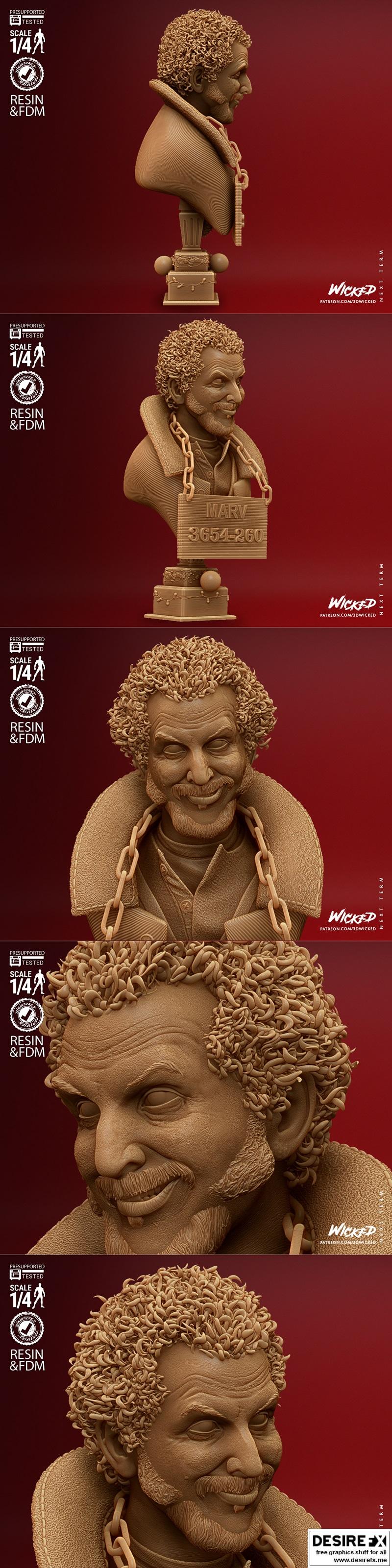 Wicked - 马尔夫HA体型 - 3D打印模型|Wicked – Marv HA Bust – 3D Print Model STL