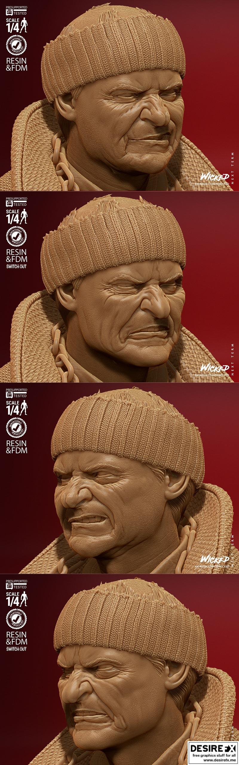Wicked哈利波特3D打印模型|Wicked – Harry HA Bust – 3D Print Model STL