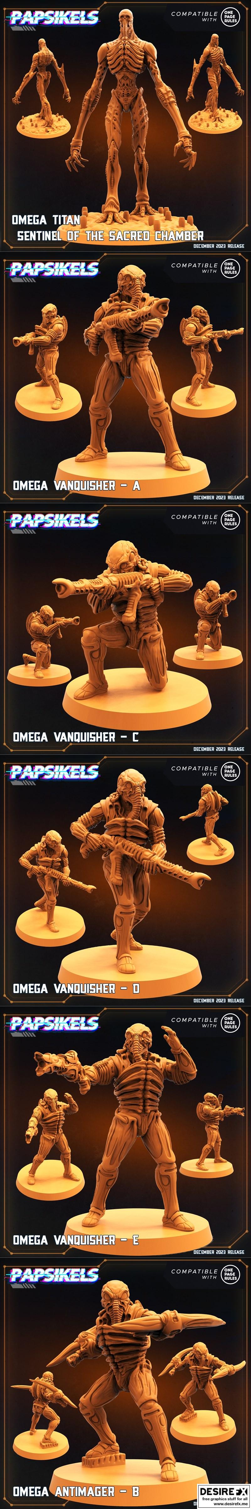 Papsikels迷你模型——omega军团12月2023款3D打印模型|Papsikels Miniatures – Omega Army December 2023 – 3D Print Model STL