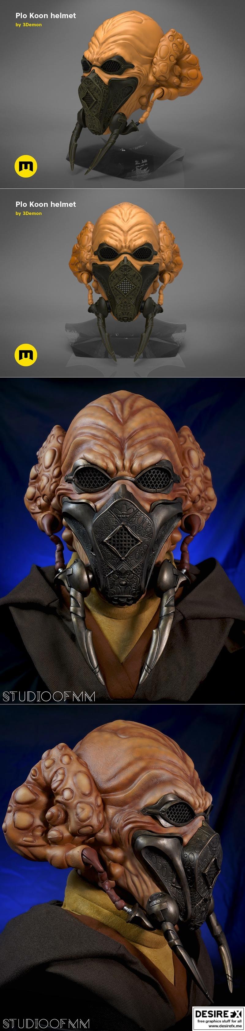 Plo Koon头盔 3D打印模型|Plo Koon Helmet – 3D Print Model STL