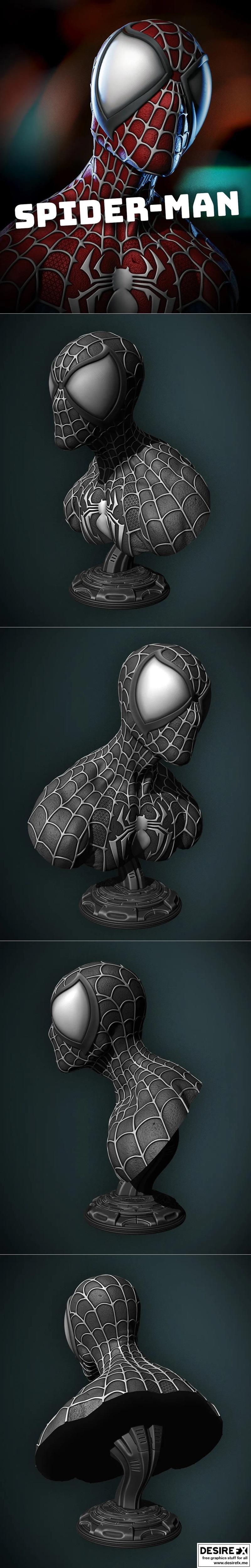 东曼工作室 - 蜘蛛侠 - 3D打印模型|Eastman – Spider Man bust – 3D Print Model STL