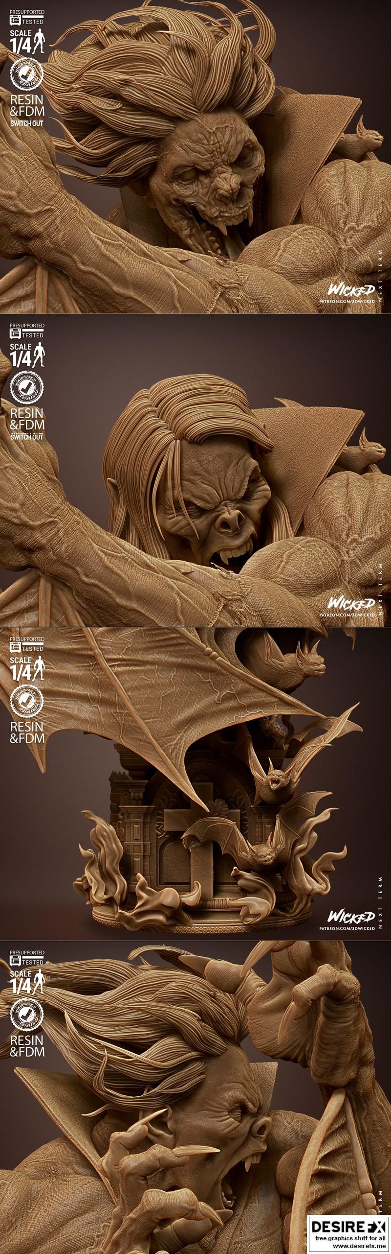 Wicked - 莫比亚斯雕像 - 3D打印模型|Wicked – Morbius Bust – 3D Print Model STL