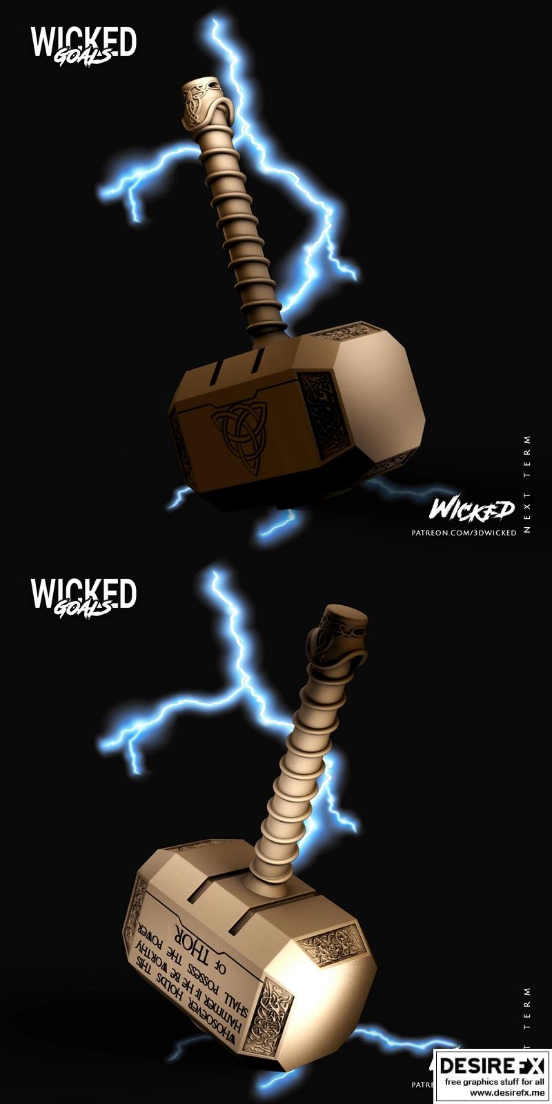 维京之锤 3D打印模型|Wicked – Mjolnir – 3D Print Model