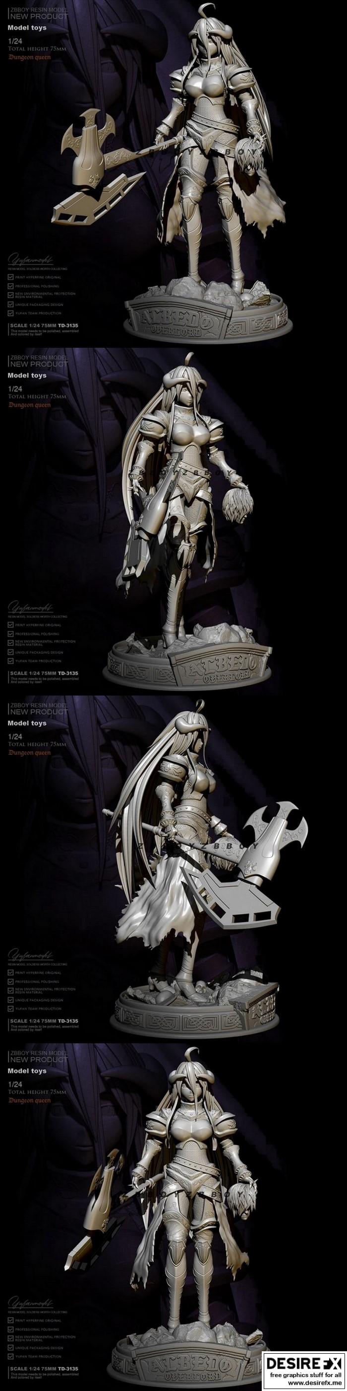 Albedo - 过界者 - 3D打印模型|Albedo – Overlord – 3D Print Model