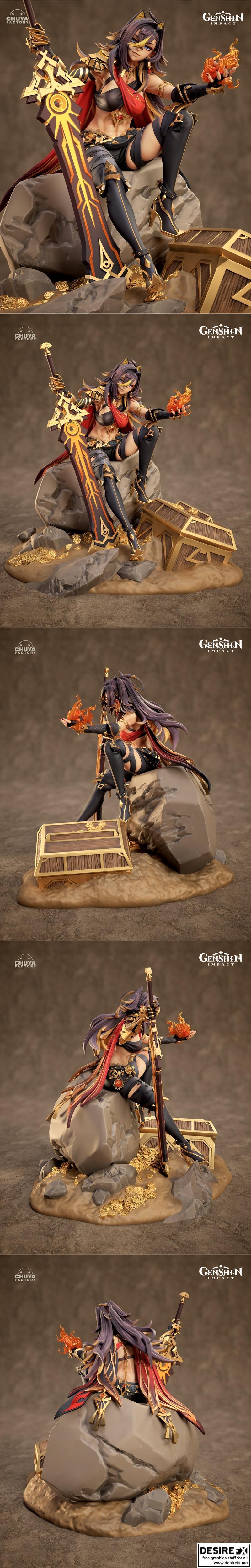 Chuya工厂 - 德亚 - 3D打印模型|Chuya Factory – Dehya – 3D Print Model STL