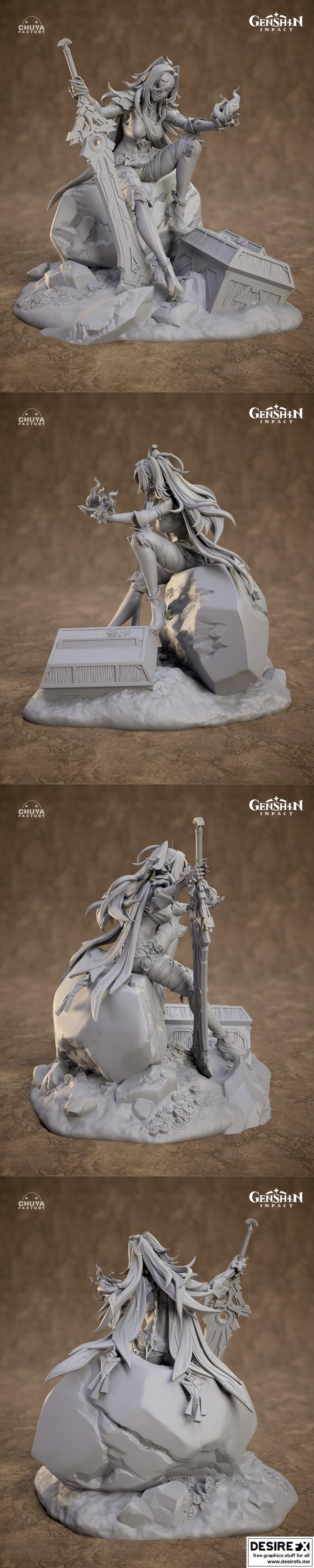 Chuya工厂 - 德亚 - 3D打印模型|Chuya Factory – Dehya – 3D Print Model STL