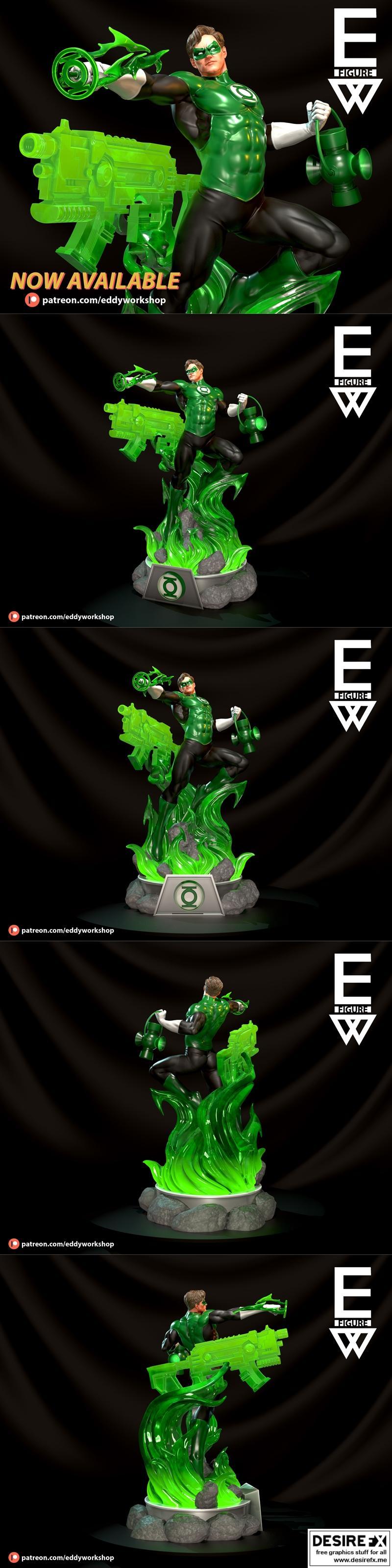 Eddy Workshop - 绿灯侠 - 3D打印模型|Eddy Workshop – Green Lantern – 3D Print Model STL