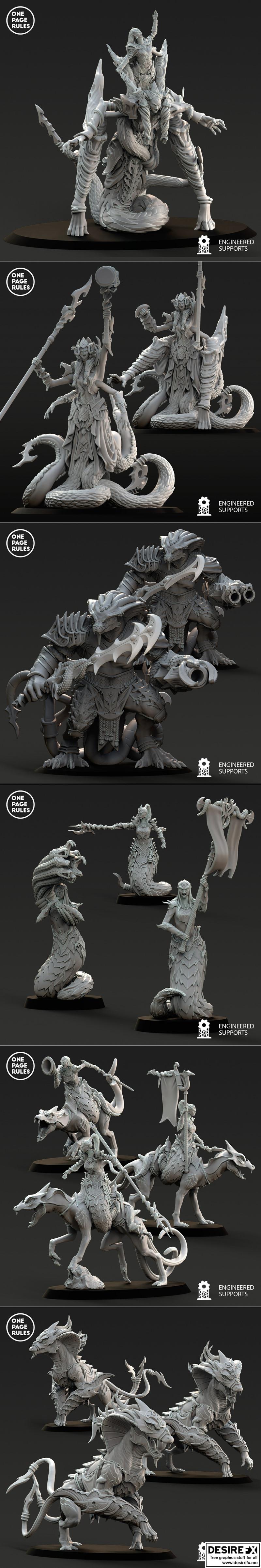 一页面规则 - 爱欲恶魔军团 - 3D打印模型|One Page Rules – Lust Daemons Army Bundle – 3D Print Model STL