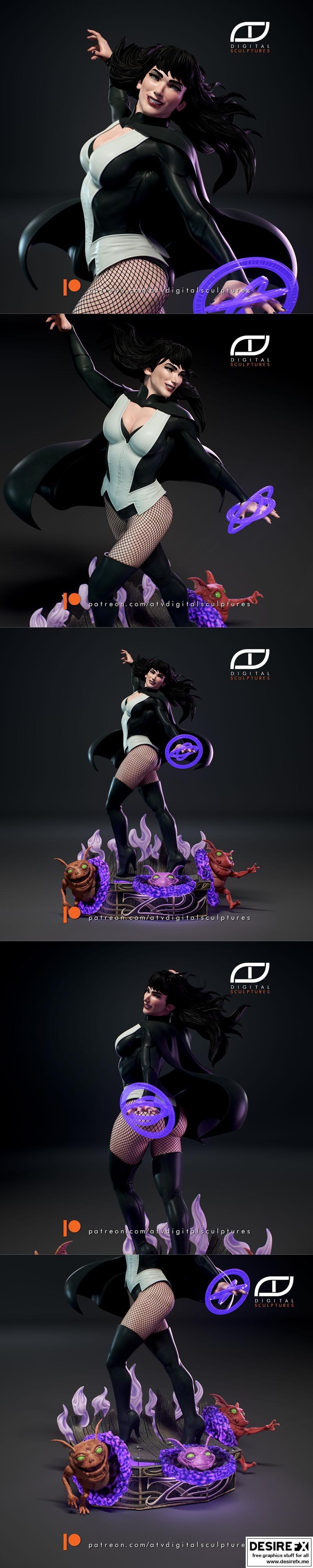 ATV数字雕塑·扎塔纳·3D打印模型|ATV Digital Sculptures – Zatanna – 3D Print Model STL