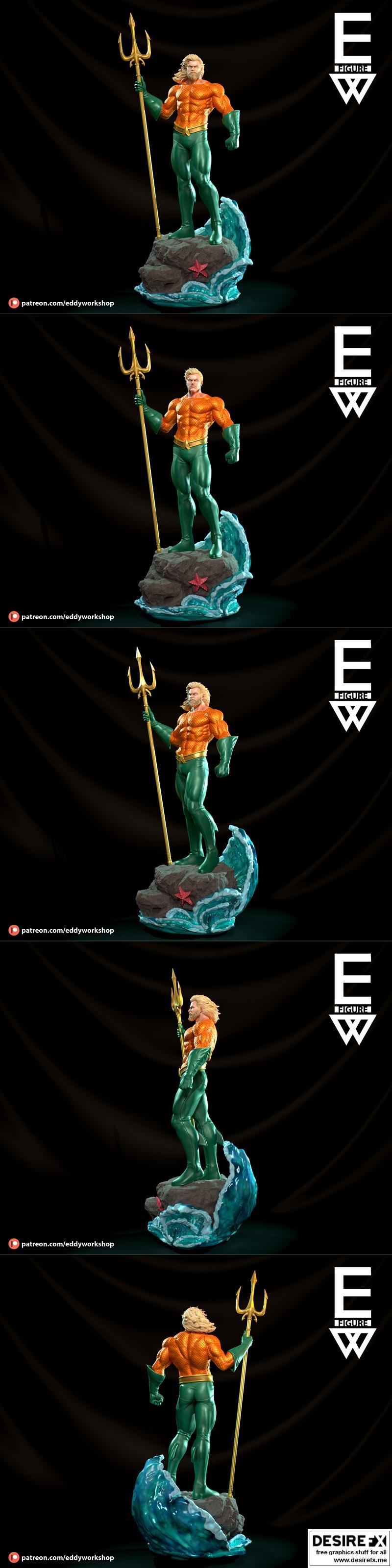 Eddy Workshop - 阿卡姆水手 - 3D打印模型|Eddy Workshop – Aquaman – 3D Print Model STL