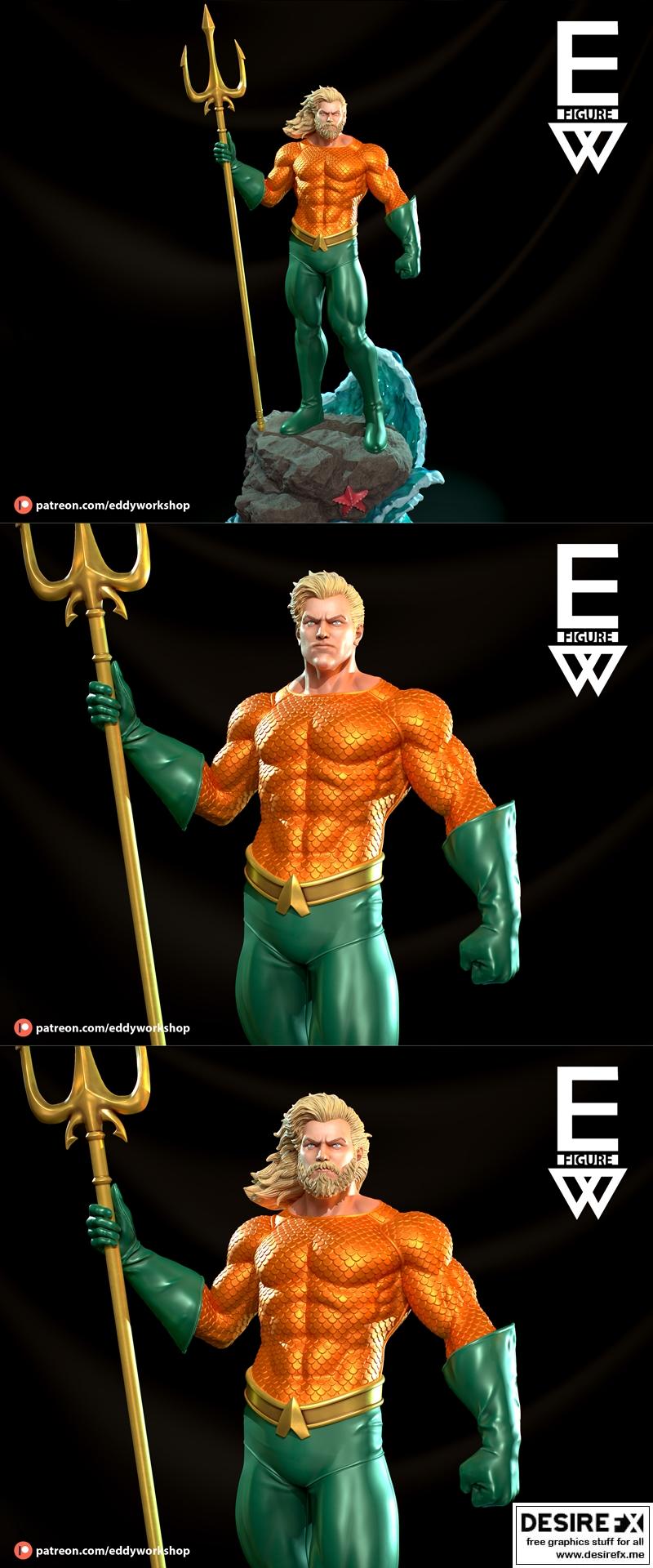 Eddy Workshop - 阿卡姆水手 - 3D打印模型|Eddy Workshop – Aquaman – 3D Print Model STL