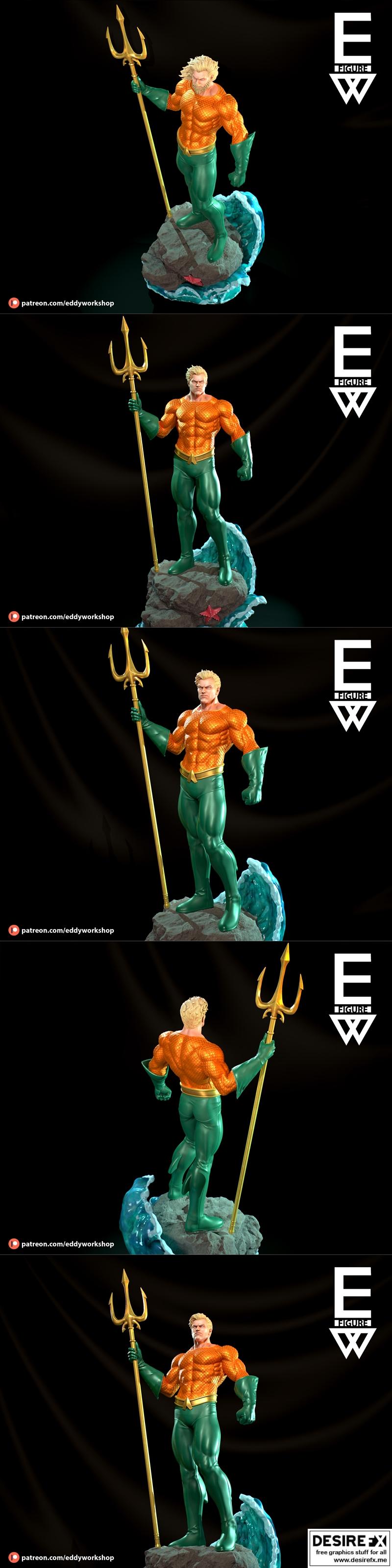 Eddy Workshop - 阿卡姆水手 - 3D打印模型|Eddy Workshop – Aquaman – 3D Print Model STL