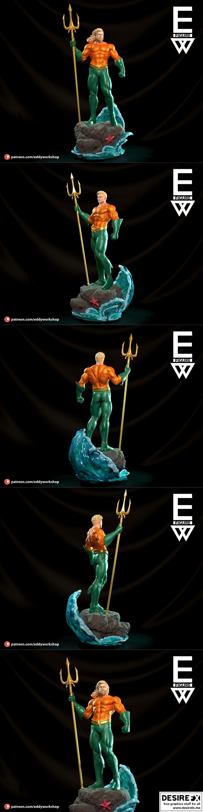 Eddy Workshop - 阿卡姆水手 - 3D打印模型|Eddy Workshop – Aquaman – 3D Print Model STL