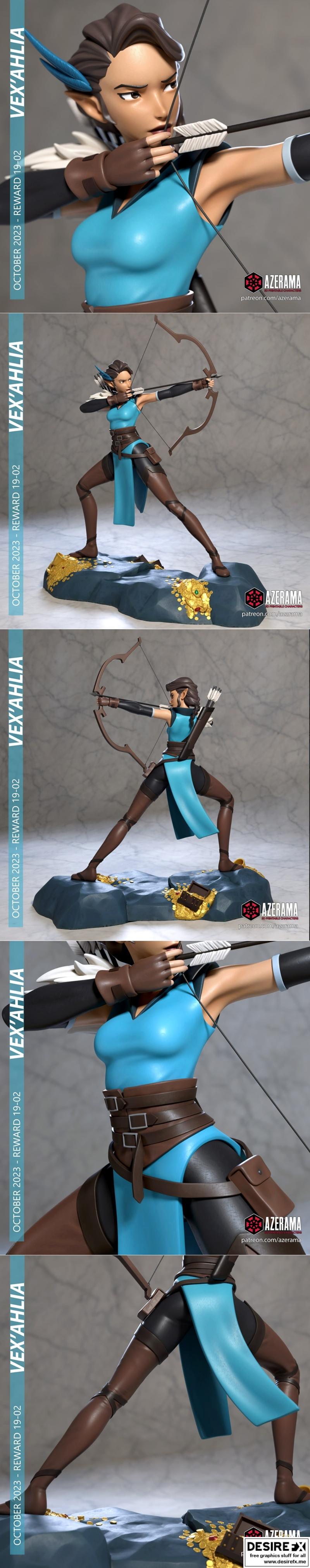 Azerama 3D打印模型：VexAhlia角色模型|Azerama – VexAhlia – 3D Print Model STL