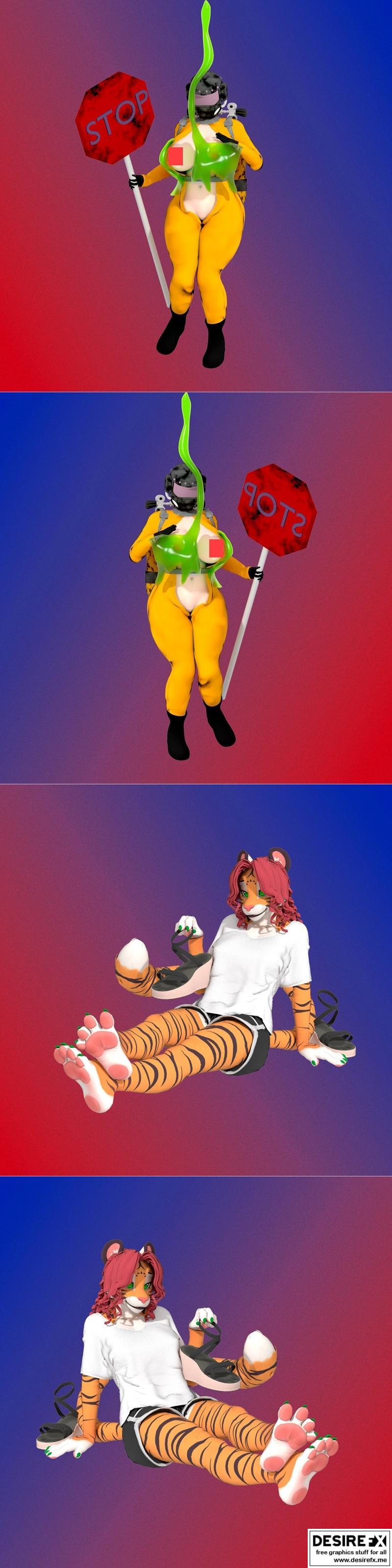 致命公司与卡罗·斯黛拉 3D打印模型|Hazmat Girl Lethal Company and Karo Stella – 3D Print Model STL