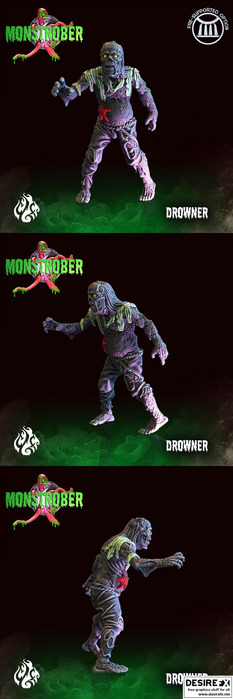 Drowner 3D打印模型：动漫角色立体造型|Drowner – 3D Print Model