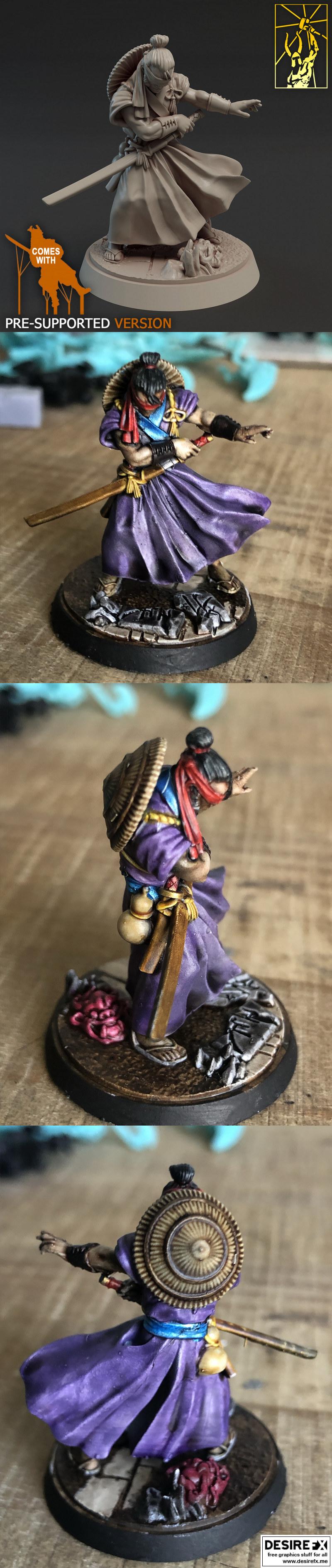 妖怪奇兵 佐藤一 3D打印模型|Yokai Zatoichi – 3D Print Model