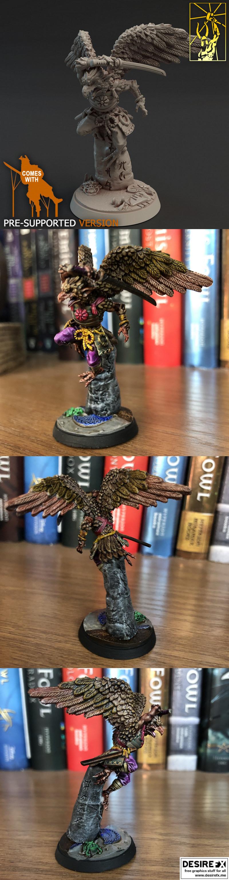 阴阳师·天狗 3D打印模型|Yokai Tengu 2 – 3D Print Model