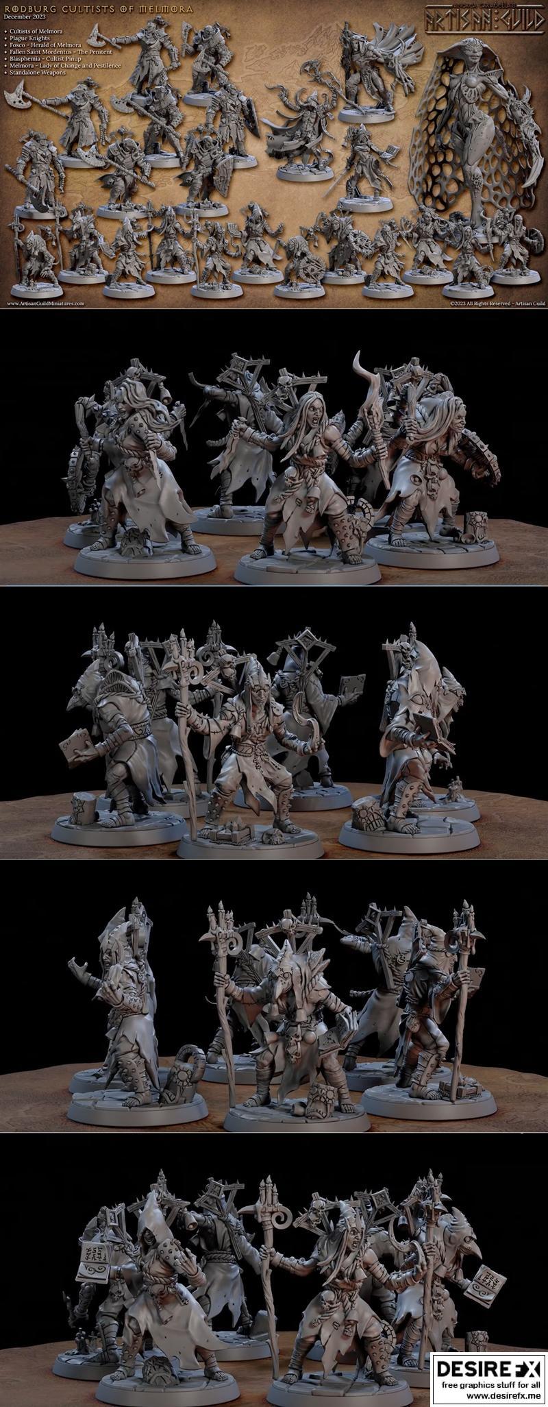 熔摩拉的罗德堡邪教徒 3D打印模型|Artisan Guild – Rodburg Cultist of Melmora December 2023 – 3D Print Model STL