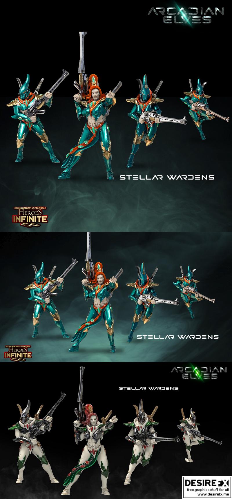 星辰守卫者——3D打印模型|Stellar Wardens – 3D Print Model