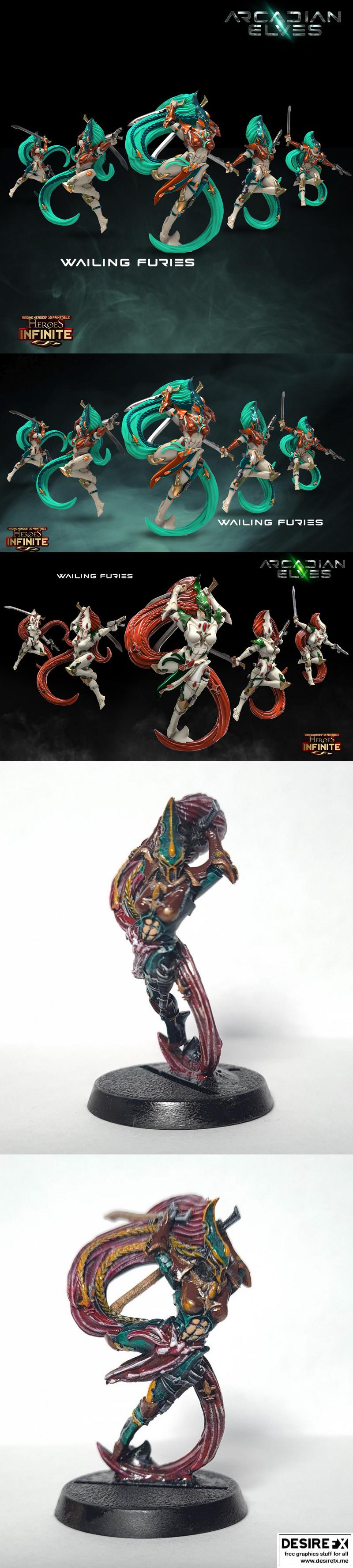 怒吼之暴怒——3D打印模型|Wailing Furies – 3D Print Model