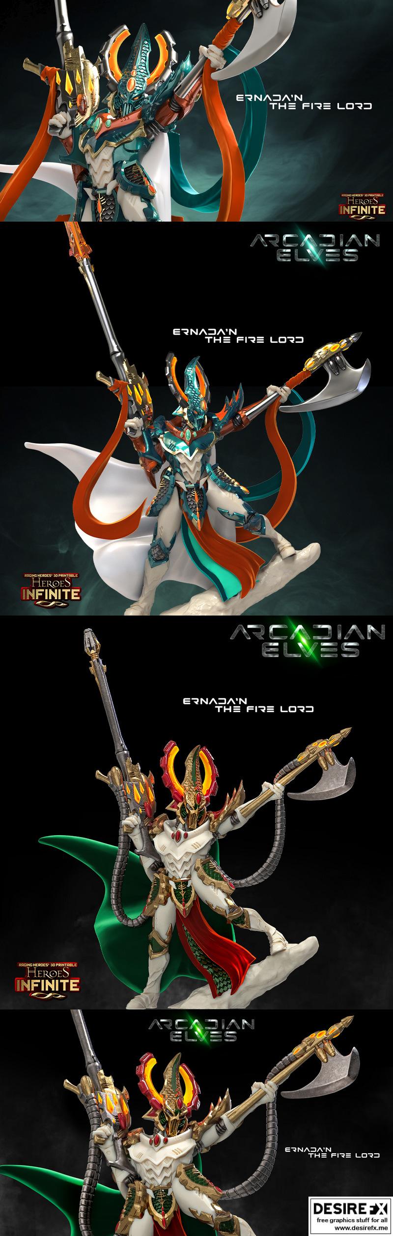 Ernada的火焰之主——3D打印模型|Ernada’N the Fire Lord – 3D Print Model