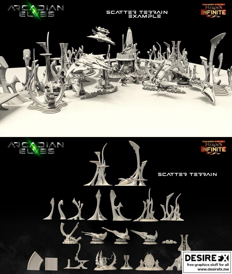 散落地形 – 3D打印模型|Scatter Terrains – 3D Print Model