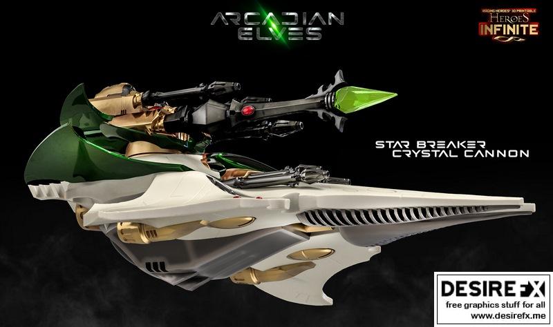 星破者水晶炮——3D打印模型|Star Breaker Crystal Cannon – 3D Print Model