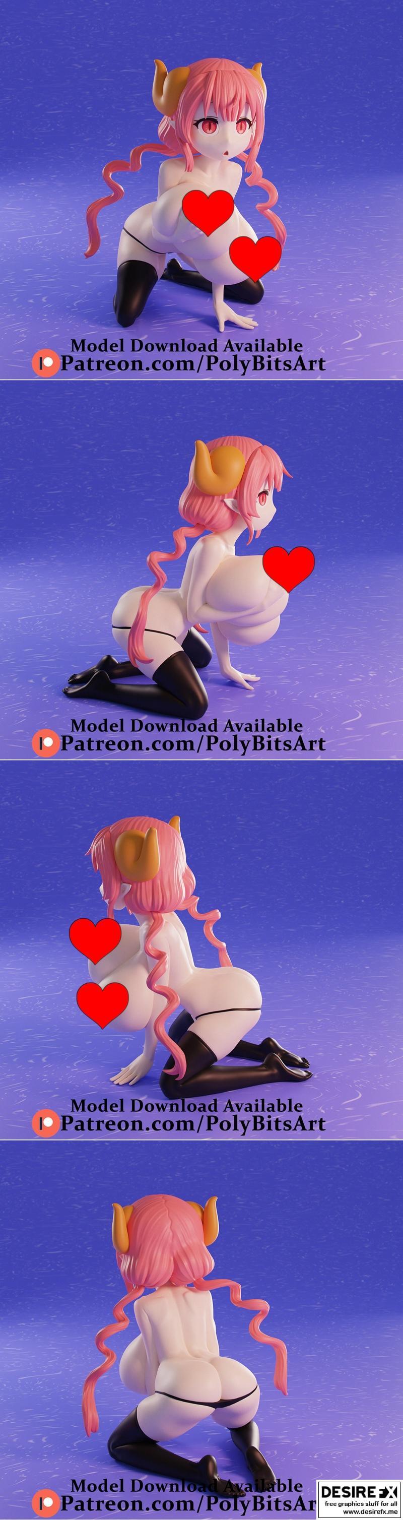 PolyBitsArt-伊鲁鲁NSFW版3D打印模型|PolyBitsArt – Iruru NSFW Version – 3D Print Model STL