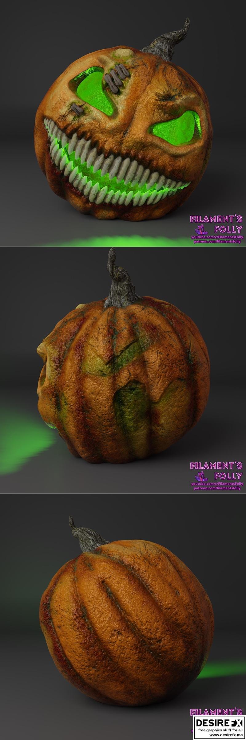 杰克奥特曼 3D打印模型|Jack o Lantern – 3D Print Model STL
