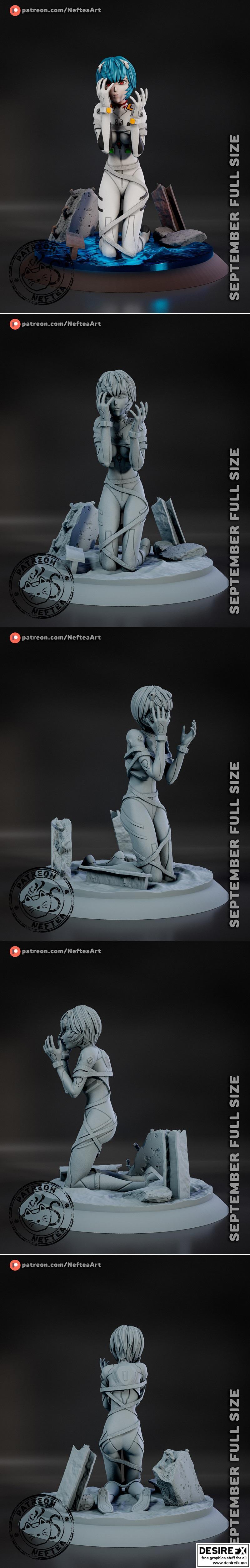 Neftea - 再现Ayanami - 3D打印模型|Neftea – Rei Ayanami – 3D Print Model STL