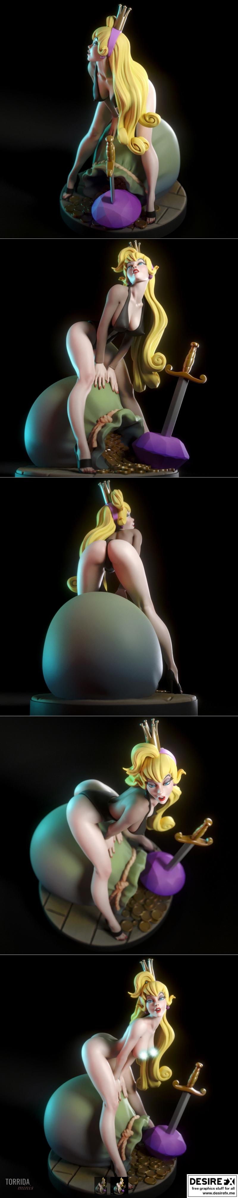 Torrida Minis - 甜心黛芬 3D打印模型|Torrida Minis – Princess Daphne – 3D Print Model STL