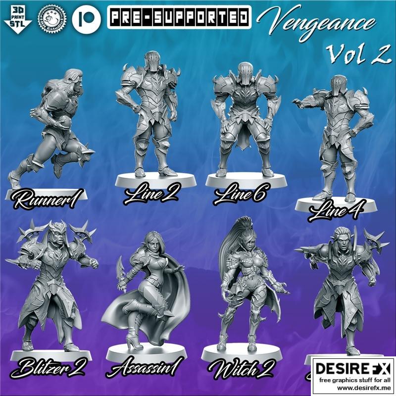 RN工作室 - 恶魔之队第二卷 - 3D打印模型|RN Estudio – Vengeance Team Vol 2 – 3D Print Model STL