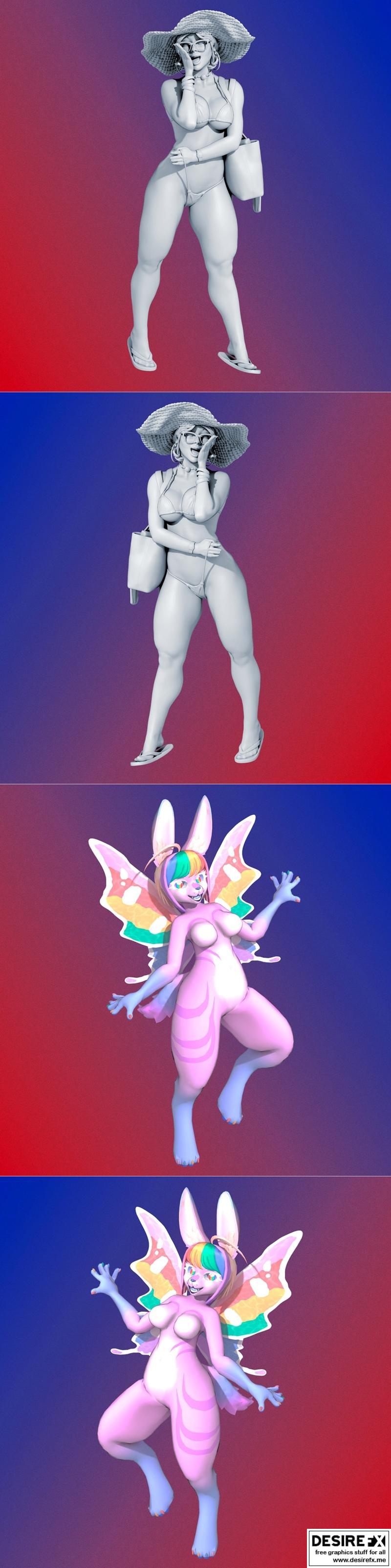 伊帕内玛女孩与乔莉妮·弗拉赫特Avatar 3D打印模型|Ipanema Girl and Jolyne Vrchat Avatar – 3D Print Model STL