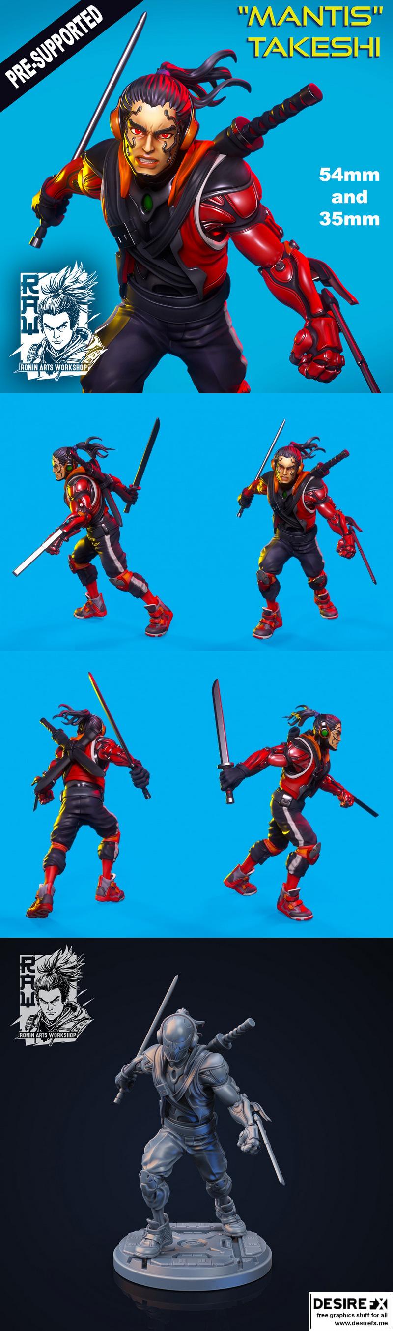 Mantis Takeshi - 3D打印模型|Mantis Takeshi – 3D Print Model