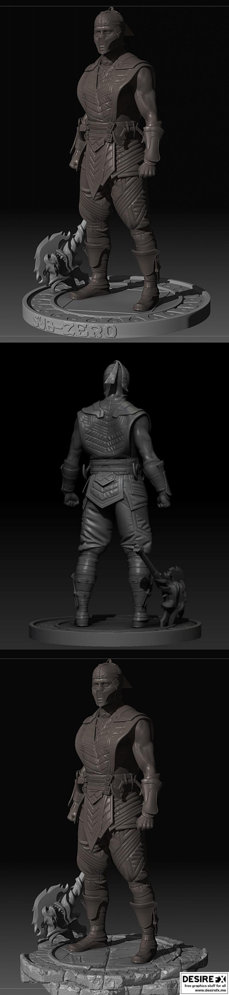 Sub-Zero - 亡灵之刃 - 3D打印模型|Sub-Zero – Mortal Kombat – 3D Print Model