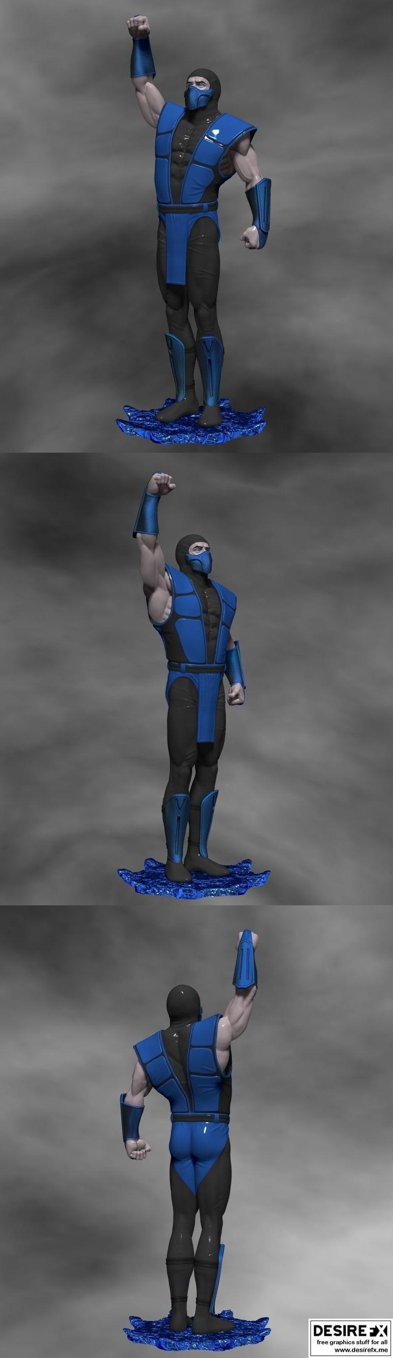 Sub Zero - 玩家国度 - 3D打印模型|Sub Zero – Mortal Kombat – 3D Print Model