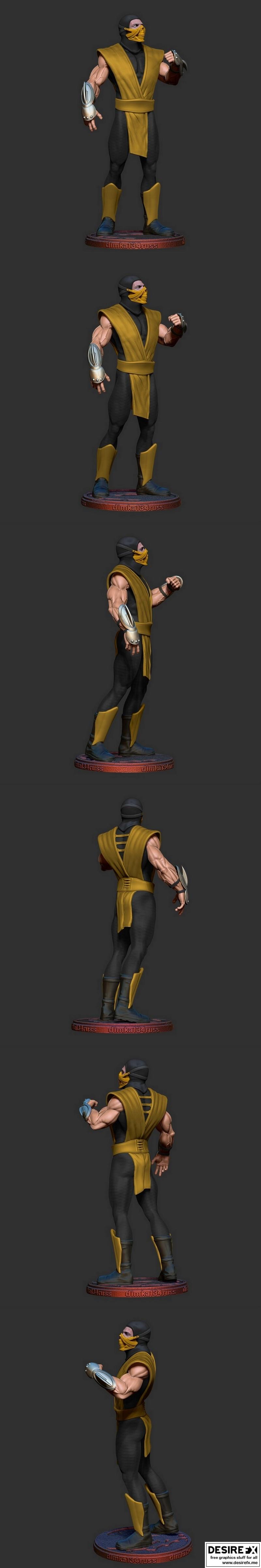 scorpion - 猎杀时刻 - 3D打印模型|Scorpion – Mortal Kombat – 3D Print Model