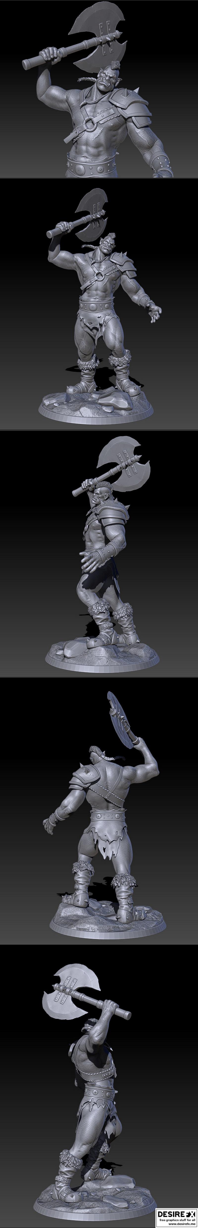 奥术狂战士——3D打印模型|Orc Berserker – 3D Print Model