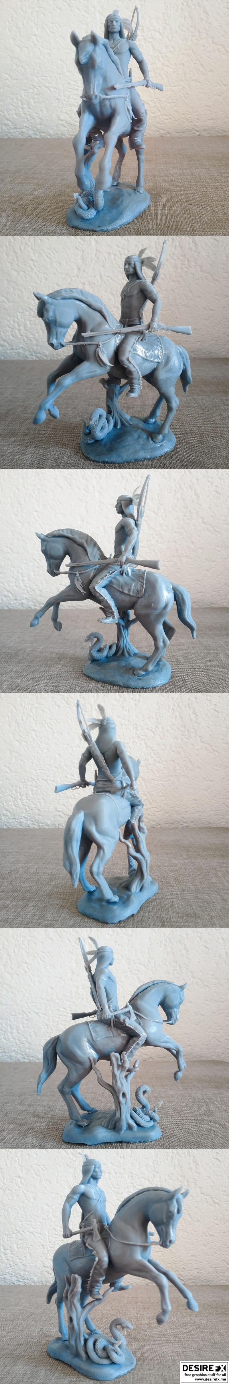 印度战骑者 3D打印模型|Indian Warrior Rider – 3D Print Model