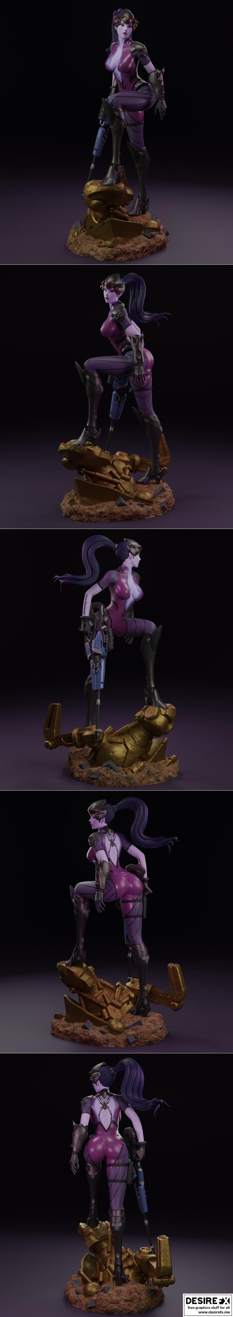 Uroboros3d 枪械3D打印模型：Overwatch Widowmaker|Uroboros3d – Overwatch Widowmaker – 3D Print Model STL