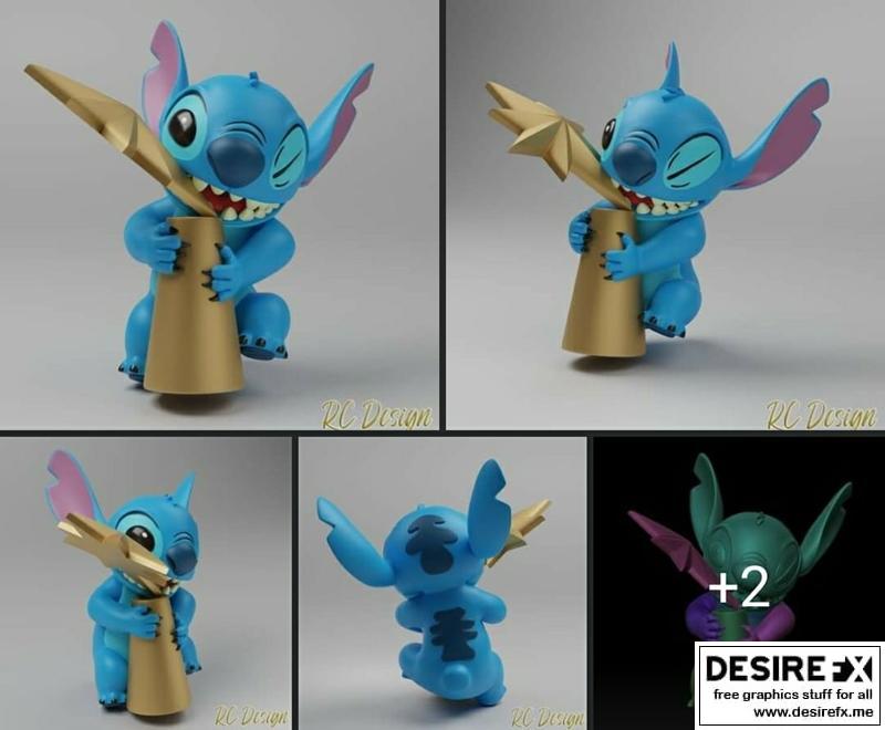 Stitch吃星——3D打印模型|Stitch eat Star – 3D Print Model STL