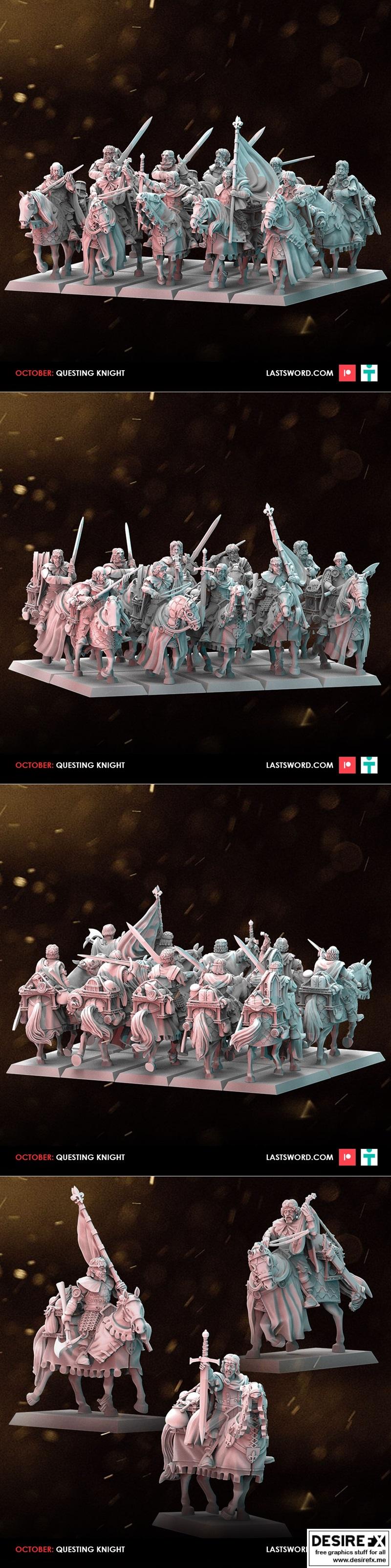 Last Sword迷你模型—圣杯传说10月版3D打印模型|Last Sword Miniatures – Quest of the Grail Octubre 2023 – 3D Print Model STL