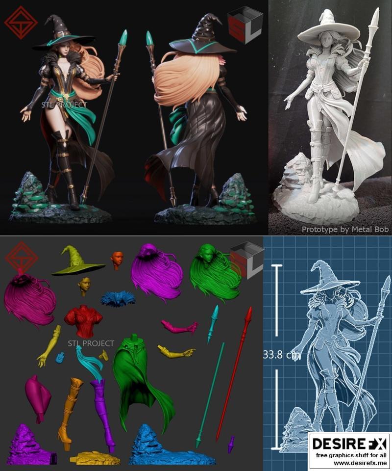 STL项目-女巫-3D打印模型|STL Project – Sorceress – 3D Print Model STL
