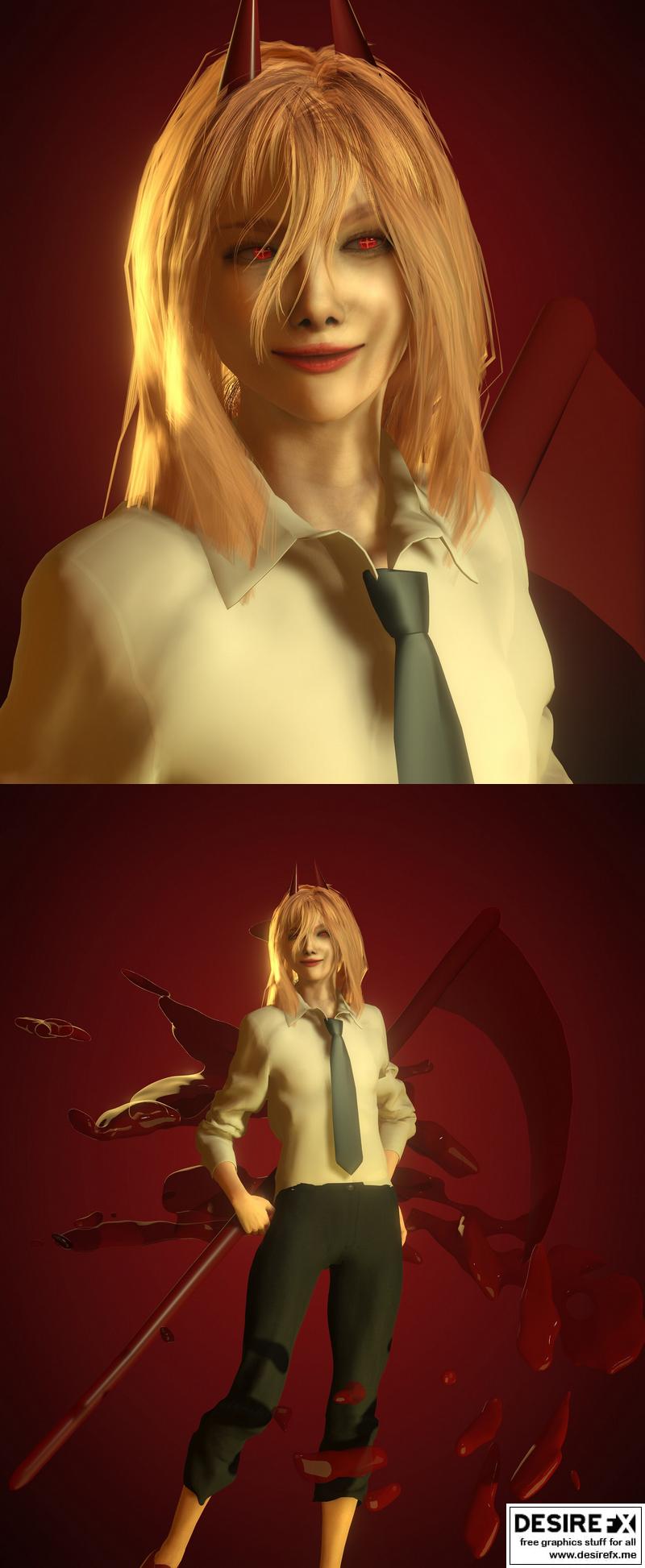 锯齿男的能源——3D打印模型|Power from Chainsaw Man – 3D Print Model