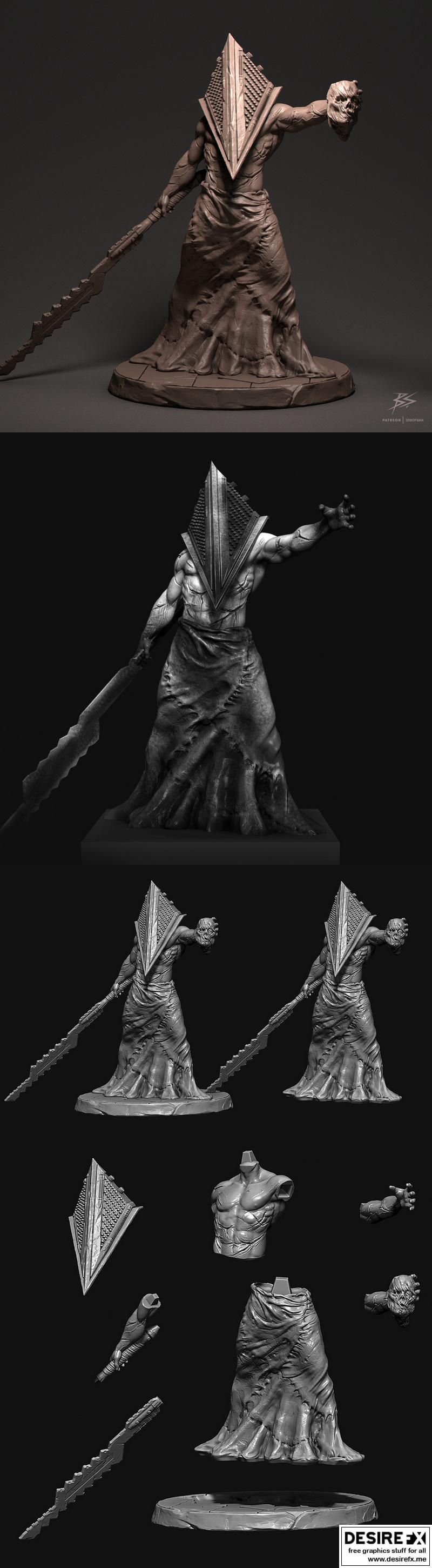金字塔头 - 3D打印模型|Pyramid Head – 3D Print Model