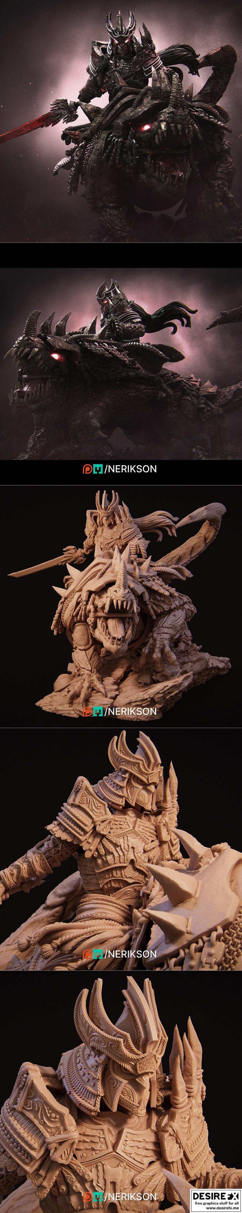 Nerikson 四骑士战争骑乘 3D打印模型|Nerikson – Four Horseman War montado – 3D Print Model STL