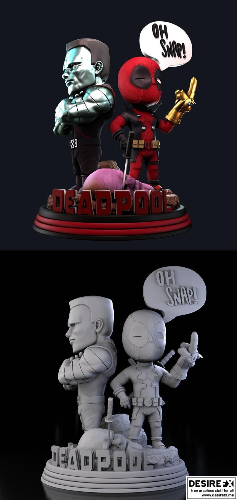死侍小恶魔3D打印模型|Deadpool Snap Chibi – 3D Print Model STL